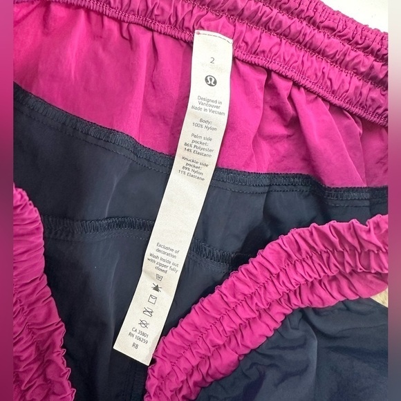 Lululemon Sz 2 Evergreen Track Pant True Navy / Cafe Au Lait / Ripened Raspberry - Picture 12 of 15